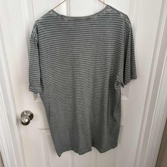 J. Crew Green and Black Striped Short Sleeve Tee - Picture 4 of 5